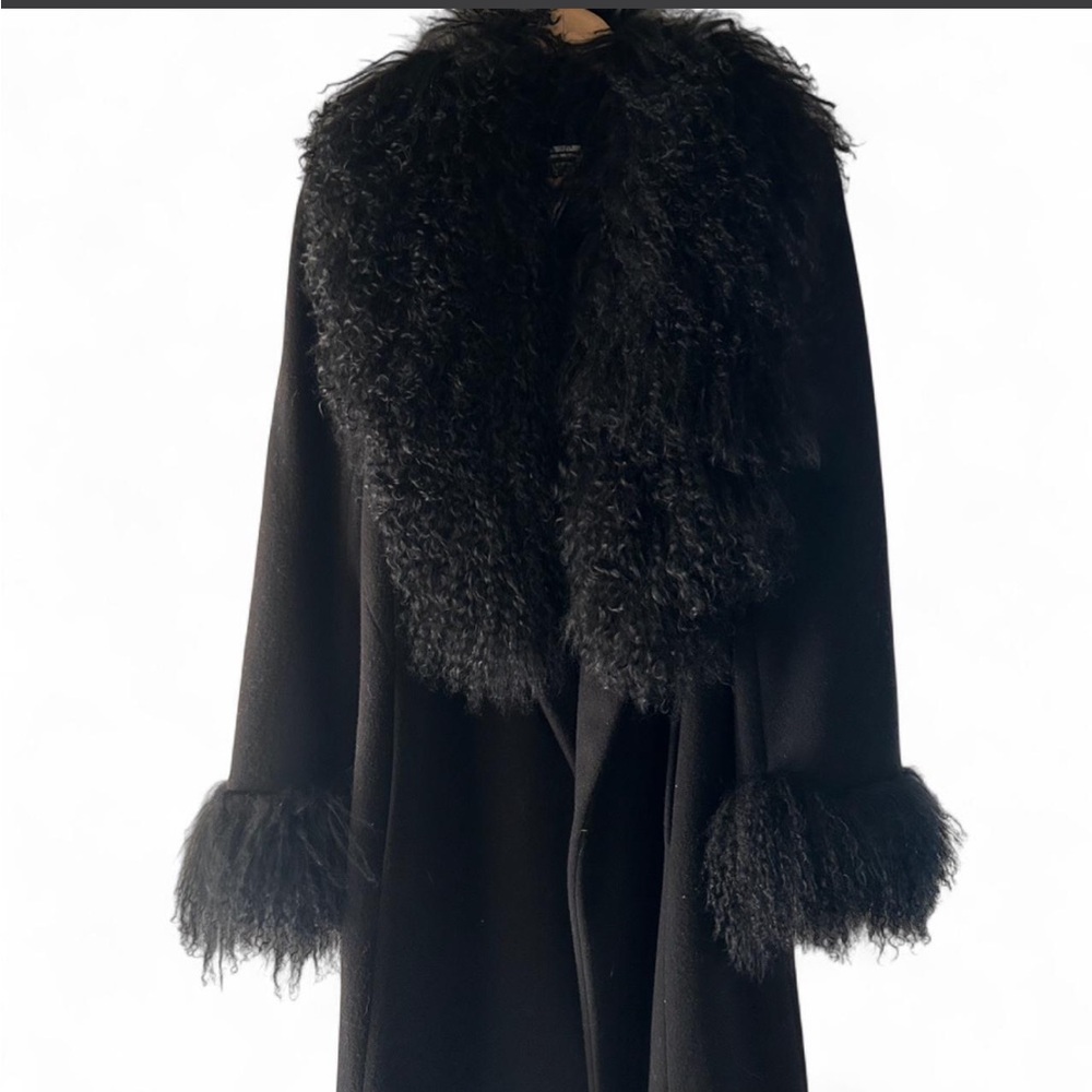 Marvin Richards Black Teddy Jacket with Fur Trim - Picture 7 of 11